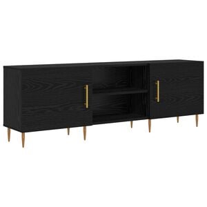 vidaXL TV-Schr&auml;nk 150 x 30 x 50 cm Schwarz Eichen-Optik Holzwerkstoff
