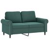 vidaXL 2-Sitzer-Sofa mit Zierkissen Dunkelgrün 120 cm Samt