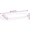 vidaXL Tischplatte Dunkelbraun 80x40x4 cm Massivholz Eiche Oval
