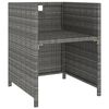 vidaXL 6-tlg. Garten-Essgruppe Poly Rattan Akazie Massivholz Grau