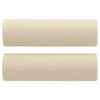 vidaXL 3-tlg. Sofagarnitur mit Kissen Creme Stoff