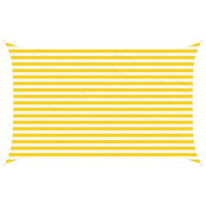 vidaXL Sonnensegel Gelb und Wei&szlig; 4 x 2,5 m 100 % Polyester Oxford