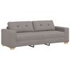 vidaXL Sofa 3 pcs Taupe Leinenmischgewebe