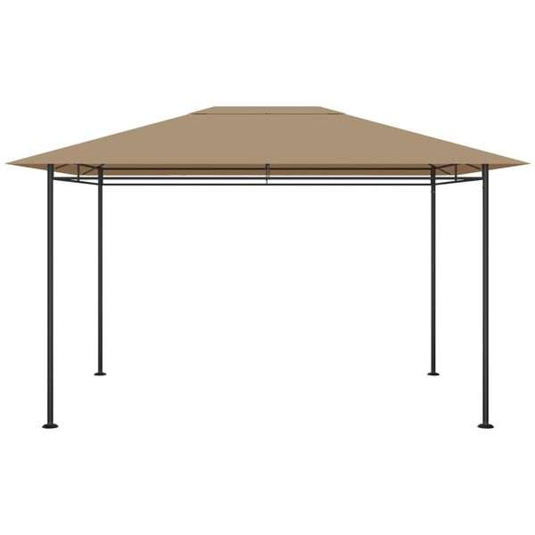 vidaXL Pavillon 384x281x270 cm Taupe 180 g/m²