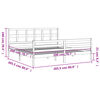 vidaXL Massivholzbett mit Kopfteil Grau 200x200 cm