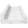 vidaXL Wandregal 4 pcs Wei&szlig; Marmor 40 x 9 x 3 cm Holzwerkstoff