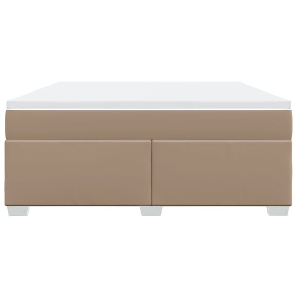 vidaXL Boxspringbett Matratze Cappuccino-Braun 180x200 cm Kunstleder