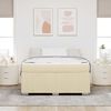 vidaXL Bettrahmen mit Matratze Creme 160 x 200 cm Stoff