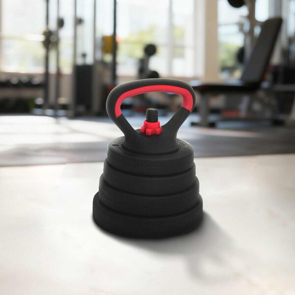 vidaXL 2-in-1 Kurzhantel Langhantel Set 30kg Schwarz und Rot