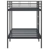 vidaXL Etagenbett ohne Matratze Schwarz 107x203 cm Stahl