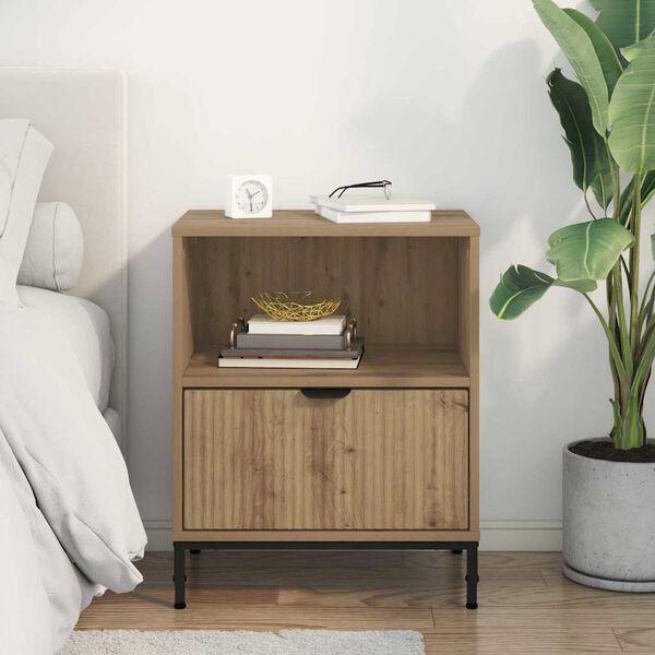 vidaXL Nachttisch Artisan-Eiche 49 x 36 x 61 cm Holzwerkstoff