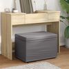 vidaXL Hocker Grau 61 x 41 x 40 cm Kunstleder und Engineering Holz