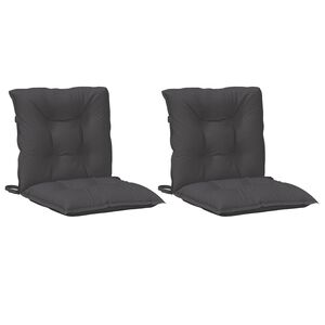 vidaXL Niedriglehner-Auflagen 2 Stk Melange Anthrazit 100x50x7cm Stoff