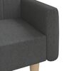 vidaXL Schlafsofa 2-Sitzer mit Fu&szlig;hocker Dunkelgrau Stoff