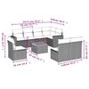 vidaXL 9-tlg. Garten-Sofagarnitur mit Kissen Grau Poly Rattan