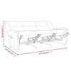 vidaXL 3-Sitzer Massagesessel Weinrot Stoff