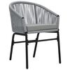 vidaXL Garten Essgruppe 5 pcs Anthrazit Pulverbeschichteter Stahl