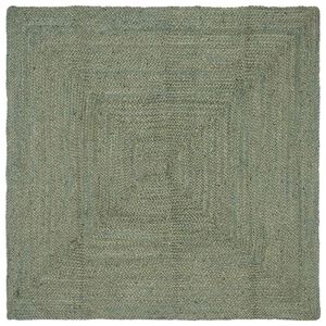 vidaXL Bereichsteppiche Rechtwinklig Olive Gr&uuml;n 120 x 120 cm Jute