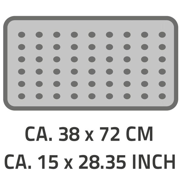 RIDDER Badewanneneinlage Antirutschmatte Plattfu&szlig; 72&times;38 cm Wei&szlig; 67081