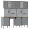 vidaXL Arbeitsschrankset mit Schubladen mit Speicher 8 pcs Schwarz