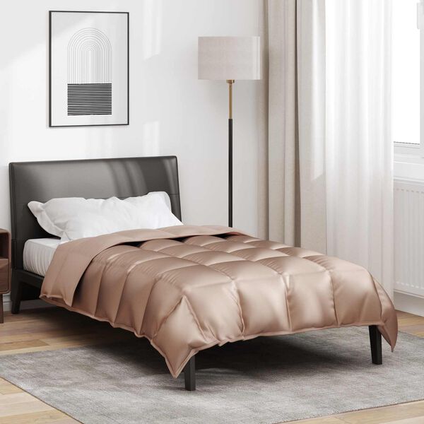 vidaXL Winterbettdecke Gold 200 x 140 cm Satin und Mikrofaser