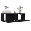 vidaXL 4-tlg. TV-Schrank-Set Schwarz Holzwerkstoff