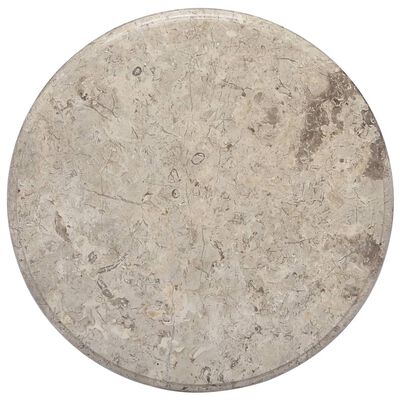vidaXL Tischplatte Grau Ø50x2,5 cm Marmor