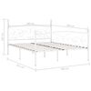 vidaXL Bettgestell mit Lattenrost Wei&szlig; Metall 180 &times; 200 cm