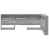 vidaXL Aufbewahrungskopfteil Graues Sonoma 120 cm Holzwerkstoff