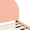vidaXL Kinderbettgestell mit Kopfteil Rosa 80 x 200 cm Schafstoff