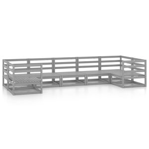 vidaXL 7-tlg. Garten-Lounge-Set Massivholz Kiefer