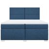 vidaXL Boxspringbett mit Matratze Blau 200x200 cm Stoff
