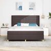 vidaXL Boxspringbett mit Matratze Braun 140 x 200 cm Stoff