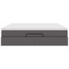 vidaXL Ottoman-Bett mit Matratze Grau 160x200 cm Kunstleder