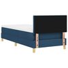 vidaXL LED Boxspringbett mit Matratze Blau 90 x 200 cm Stoff