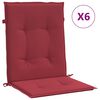 vidaXL Gartenstuhlauflagen f&uuml;r Niedriglehner 6 Stk. Weinrot 100x50x3cm