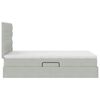 vidaXL Bett mit Stauraum und LED mit LED Hellgrau 120 x 190 cm Samt