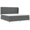 vidaXL Boxspringbett mit Matratze Dunkelgrau 90x190 cm Dunkelgrau
