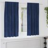 vidaXL Verdunkelungsvorh&auml;nge 2 pcs Dunkelblau 140 x 175 cm Samt
