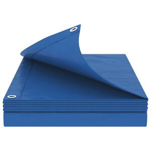vidaXL Plane mit &Ouml;sen Blau 8 x 8 m 180 gsm PE