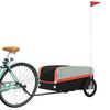vidaXL Fahrradanh&auml;nger Schwarz und Orange 45 kg Eisen