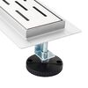vidaXL Duschabfluss mit Glash&uuml;lle und 360&deg; Siphon Silber 100 cm