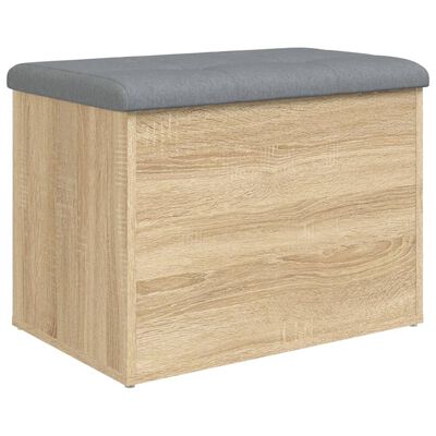 vidaXL Sitzbank mit Stauraum Sonoma-Eiche 62x42x45 cm Holzwerkstoff