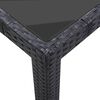 vidaXL 7-tlg. Garten-Essgruppe Poly Rattan Schwarz