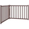 vidaXL 2-tlg. Hundetor Faltbar Braun Eiche 160 cm Massivholz Tanne