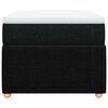 vidaXL Boxspringbett mit Matratze Schwarz 100x200 cm Stoff