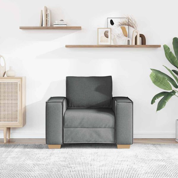 vidaXL Sofa Stuhl Dunkelgrau 100x78x84 cm Stoff
