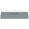 vidaXL Bettgestell mit Matratze mit Matratze 2 pcs Hellgrau Stoff