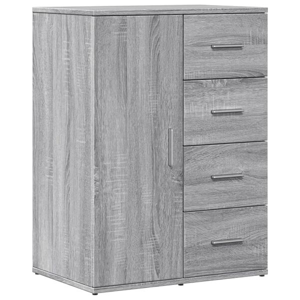 vidaXL Sideboards 2 Stk. Grau Sonoma 59x39x80 cm Holzwerkstoff