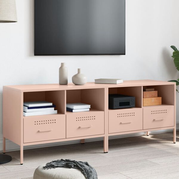 vidaXL TV-Schr&auml;nke 2 Stk. Rosa 68x39x50,5 cm Stahl